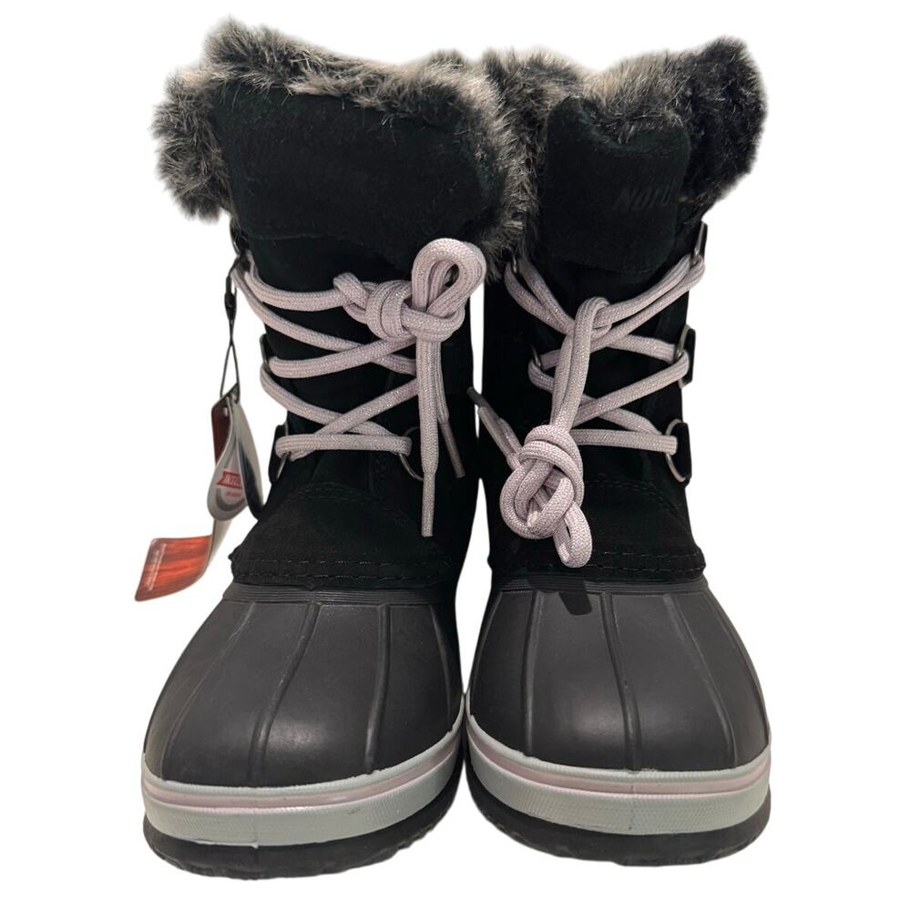 NORTHSIDE NWT 3MThinsulate Waterproof Insulated Black Pink Sparkle Laces Kid's 2